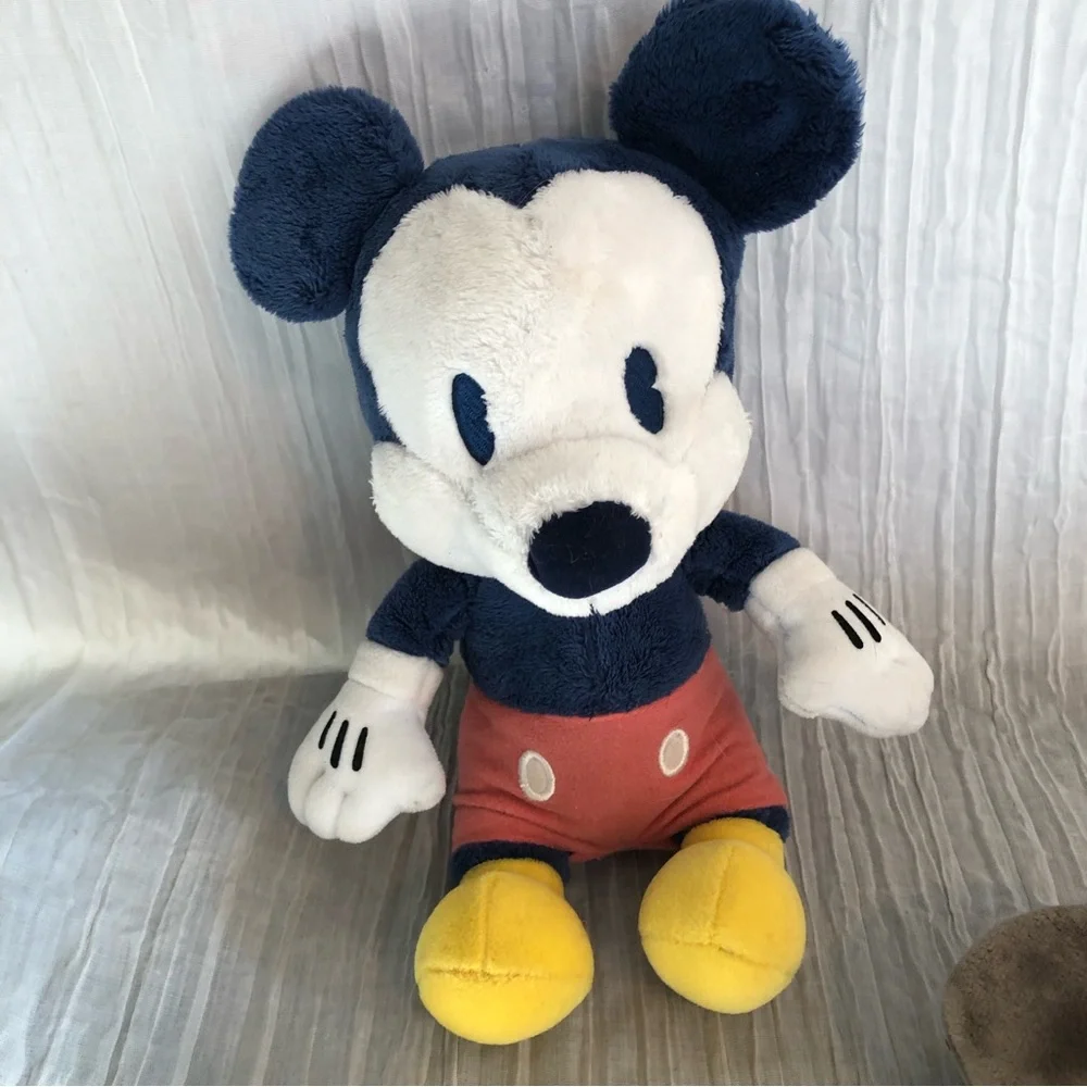 DISNEY Mickey Minnie Mouse pale colors & Fantasia Cinderella stuffed plush toys